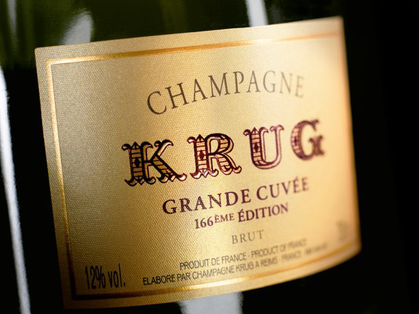 Krug Grande Cuvée 166ème Edition - Front Label Close Up