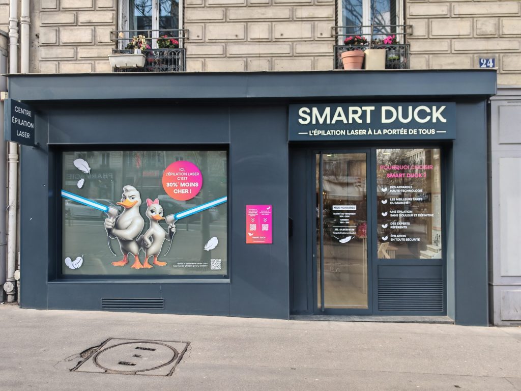 Façade de salon d'épilation