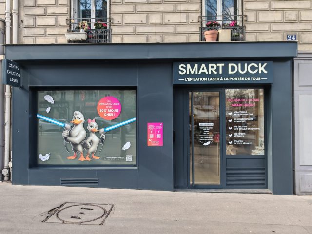 Façade de salon d'épilation